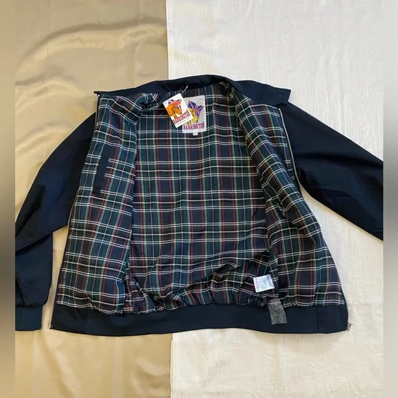 NWT Harrington Zip Jacket Dark Navy Blue Large - Picture 7 of 9